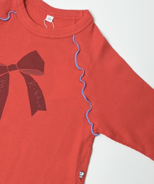 MARKEY'S(マーキーズ)の「ワッフルメローカットソー(Tシャツ/カットソー・キッズ・レッド/イエロー/杢グレー・80/90/100/110/120/130/140/150)」の13枚目の写真