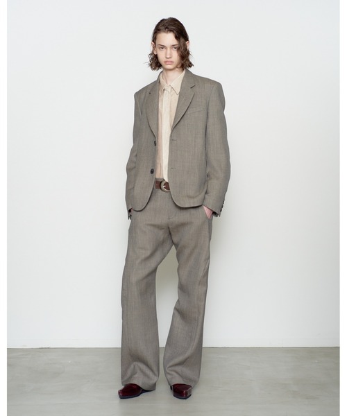NVRFRGT（ネヴァーフォーゲット）の「SINGLE BREASTED 2B BLAZER/テーラードジャケット/本水牛釦/ショルダーパッド/NVRFRGT（テーラードジャケット・メンズ・ブラック/グレー・1/2）」の5枚目の写真