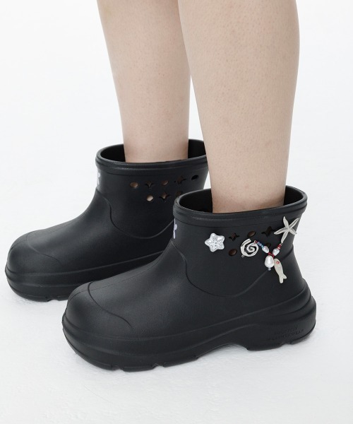 ROCKFISH WEATHERWEAR（ロックフィッシュウェザーウェア）の「[x OHESHIO] HAYDEN BOOTS（ブーツ・レディース・ブラック/ホワイト・25.0cm/24.0cm/23.0cm）」の2枚目の写真