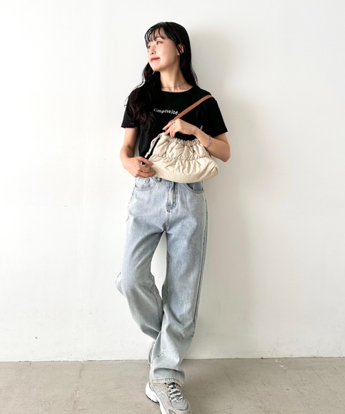 NATURALIST(ナチュラリスト)の「2WAY ドロストギャザー ショルダーバッグ/巾着バッグ(ハンドバッグ・レディース・ホワイト/ベージュ/ブラック・FREE)」の21枚目の写真