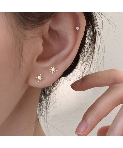 Sakka（サッカ）の「うさぎ＆星モチーフ ピアス（ピアス（両耳用）・レディース・ゴールド系/シルバー系/シルバー/ゴールド・FREE）」の4枚目の写真