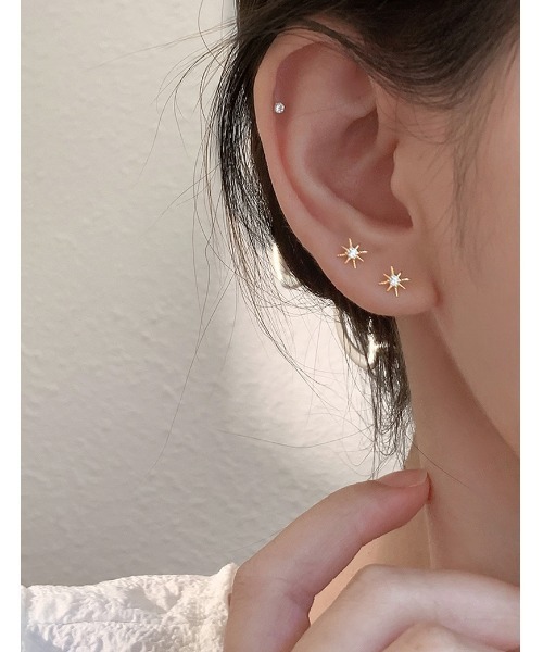 Sakka（サッカ）の「うさぎ＆星モチーフ ピアス（ピアス（両耳用）・レディース・ゴールド系/シルバー系/シルバー/ゴールド・FREE）」の6枚目の写真
