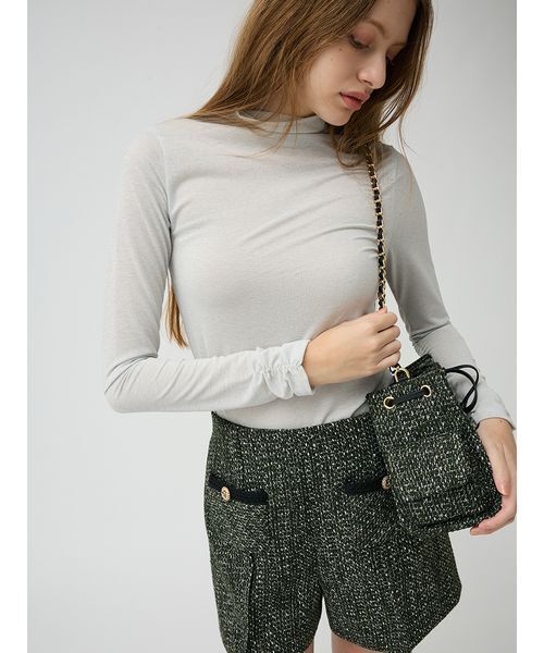LILY BROWN（リリーブラウン）の「チェーンショルダーポケットバッグ（ショルダーバッグ・レディース・ダークグリーン/アイボリー/ピンク・F）」の17枚目の写真