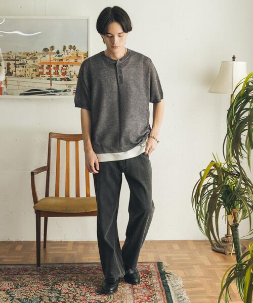 SENSE OF PLACE by URBAN RESEARCH(センスオブプレイスバイアーバンリサーチ)の「ストライプジャガードストレートデニム(デニムパンツ・メンズ・インディゴブルー/ブラック・MEDIUM/LARGE)」の7枚目の写真