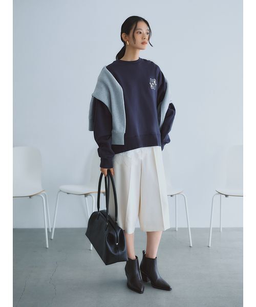 Mila Owen(ミラオーウェン)の「【WEB限定】レースヘムTシャツ(Tシャツ/カットソー・レディース・ホワイト/ライトブルー/ブラック・F)」の13枚目の写真