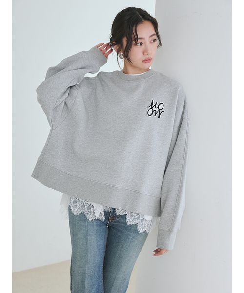 Mila Owen(ミラオーウェン)の「【WEB限定】レースヘムTシャツ(Tシャツ/カットソー・レディース・ホワイト/ライトブルー/ブラック・F)」の16枚目の写真