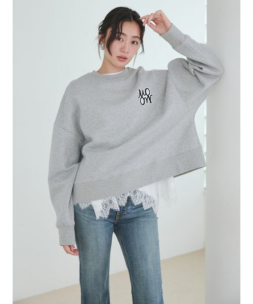 Mila Owen(ミラオーウェン)の「【WEB限定】レースヘムTシャツ(Tシャツ/カットソー・レディース・ホワイト/ライトブルー/ブラック・F)」の17枚目の写真