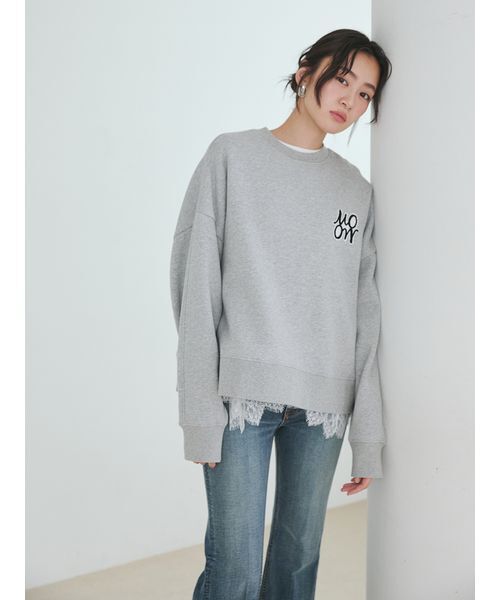 Mila Owen(ミラオーウェン)の「【WEB限定】レースヘムTシャツ(Tシャツ/カットソー・レディース・ホワイト/ライトブルー/ブラック・F)」の18枚目の写真