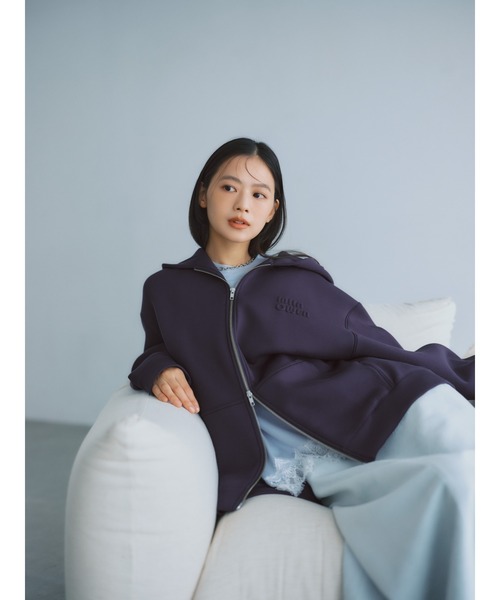 Mila Owen(ミラオーウェン)の「【WEB限定】レースヘムTシャツ(Tシャツ/カットソー・レディース・ホワイト/ライトブルー/ブラック・F)」の7枚目の写真