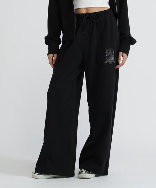 AVIREX(アヴィレックス)の「SIGNATURE VARSITY LOGO SWEAT PANTS(スウェットパンツ・レディース・グレー/オフホワイト/ブラック・S/M)」の4枚目の写真