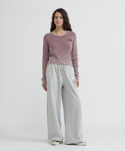 AVIREX(アヴィレックス)の「SIGNATURE VARSITY LOGO SWEAT PANTS(スウェットパンツ・レディース・グレー/オフホワイト/ブラック・S/M)」の9枚目の写真