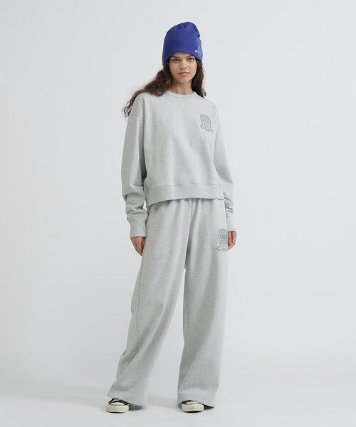 AVIREX(アヴィレックス)の「SIGNATURE VARSITY LOGO SWEAT PANTS(スウェットパンツ・レディース・グレー/オフホワイト/ブラック・S/M)」の10枚目の写真