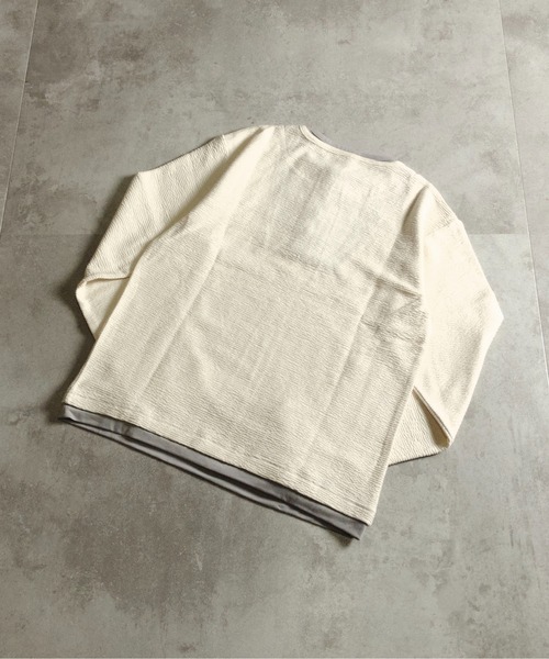 ATELANE(アテレーン)の「ATELANE /フェイクレイヤードヘンリーネック(Tシャツ/カットソー・メンズ・ネイビー/ブラック/ホワイト・X-LARGE/LARGE/MEDIUM)」の10枚目の写真