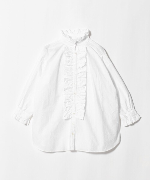UNITED ARROWS(ユナイテッドアローズ)の「<dahl’ia>フリル ロングスリーブ ブラウス(シャツ/ブラウス・レディース・ホワイト・FREE)」の1枚目の写真