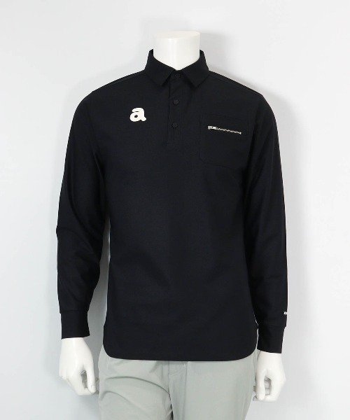 archivio(アルチビオ)の「<MENS>ZIPポケットUV冷感ポロシャツ(ポロシャツ・メンズ・ブラック/ネイビー/ホワイト・M/L/LL)」の4枚目の写真