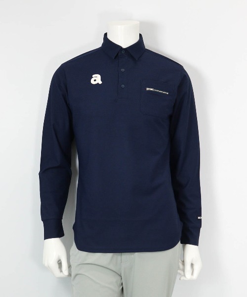 archivio(アルチビオ)の「<MENS>ZIPポケットUV冷感ポロシャツ(ポロシャツ・メンズ・ブラック/ネイビー/ホワイト・M/L/LL)」の6枚目の写真