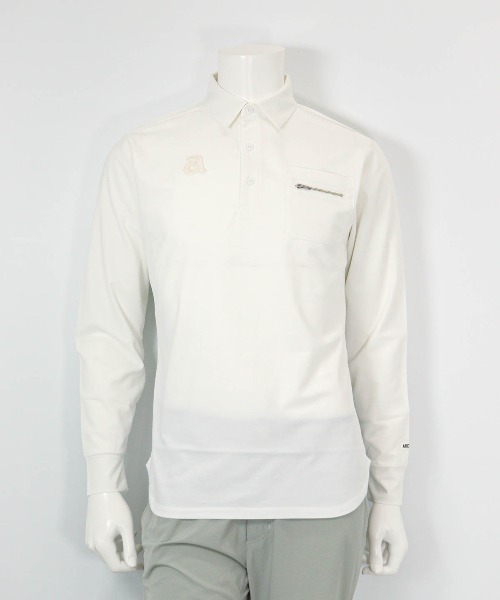 archivio(アルチビオ)の「<MENS>ZIPポケットUV冷感ポロシャツ(ポロシャツ・メンズ・ブラック/ネイビー/ホワイト・M/L/LL)」の8枚目の写真