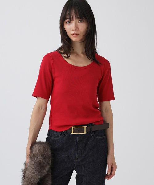 BABYLONE(バビロン)の「ギザテレコプルオーバー(Tシャツ/カットソー・レディース・グレー/オフホワイト/レッド・フリー)」の21枚目の写真