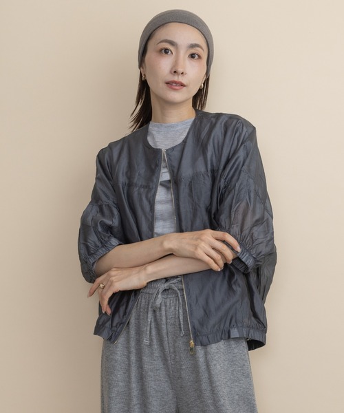lodie(ロディ)の「シアージップブルソン(シャツ/ブラウス・レディース・グレー/ブラック・FREE)」の5枚目の写真