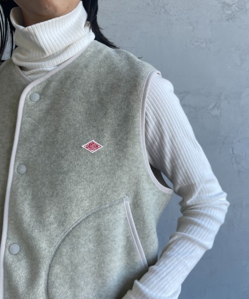 DANTON（ダントン）の「【WEB先行予約】[DANTON/ダントン] フリースノーカラーベスト（ベスト・レディース・グレイッシュベージュ/ブラック/ダークグレー・36）」の13枚目の写真
