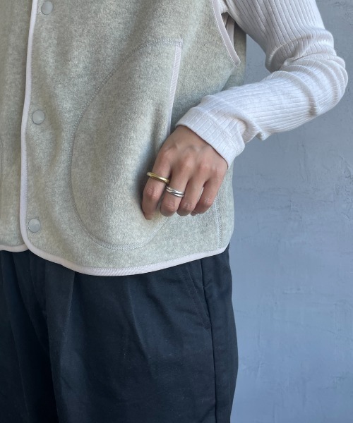 DANTON（ダントン）の「【WEB先行予約】[DANTON/ダントン] フリースノーカラーベスト（ベスト・レディース・グレイッシュベージュ/ブラック/ダークグレー・36）」の15枚目の写真
