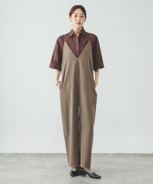 GLOBAL WORK（グローバルワーク）の「タイプライタ－コクーンシャツＴ/678457（シャツ/ブラウス・レディース・サックスブルー/ボルドー・MEDIUM/LARGE）」の22枚目の写真