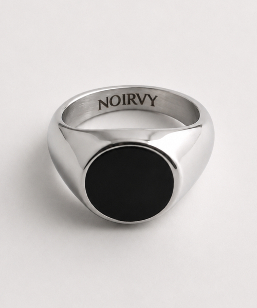 NOIRVY(ノワールビー)の「NR-303 ラウンドオニキスシグネットサージカルリング(リング・メンズ・その他・15号/13号/21号/19号/17号)」の11枚目の写真