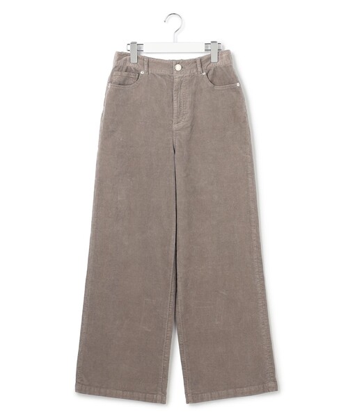 23区 L(ニジュウサンクオオキイサイズ)の「コットンコーデュロイストレッチ ワイドパンツ(その他パンツ・レディース・ライトグレー系/ホワイト系/グレー系/スカイブルー系・48/50/46/44)」の5枚目の写真