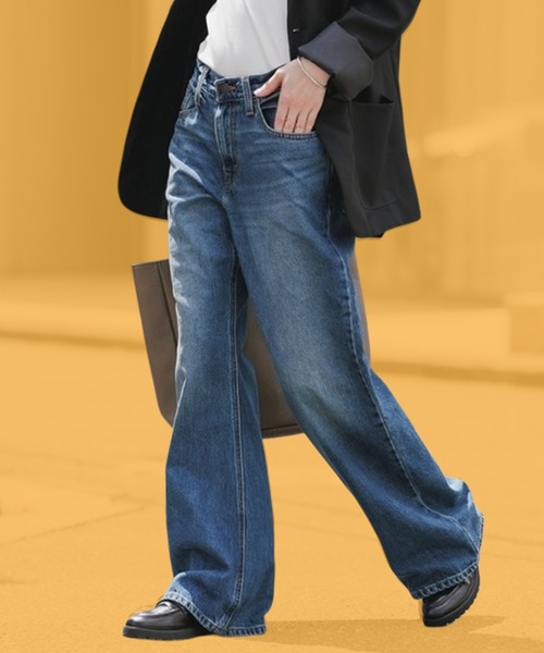 Levi's（リーバイス）の「【BLACKPINKロゼ着用アイテム】LEVI'S/リーバイス LOOSE BOOT ジーンズ デニムパンツ ブーツカット ミッドライズデザイン レディース カジュアル 2026年秋冬 秋服（デニムパンツ・レディース・ライトブルー/インディゴブルー・25/26/27）」の2枚目の写真