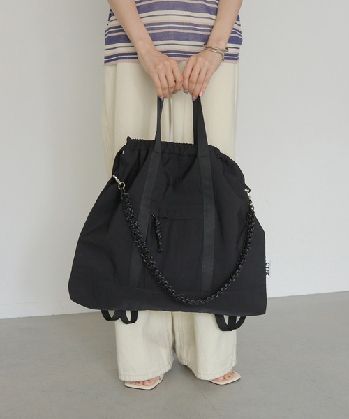 CLEIO(クレイオ)の「【CLEIO】Casselini(キャセリーニ) ナイロン3WAYスクエアトート NYLON 3WAY SQUARE TOTE(トートバッグ・レディース・ブラック/カーキ・FREE)」の22枚目の写真