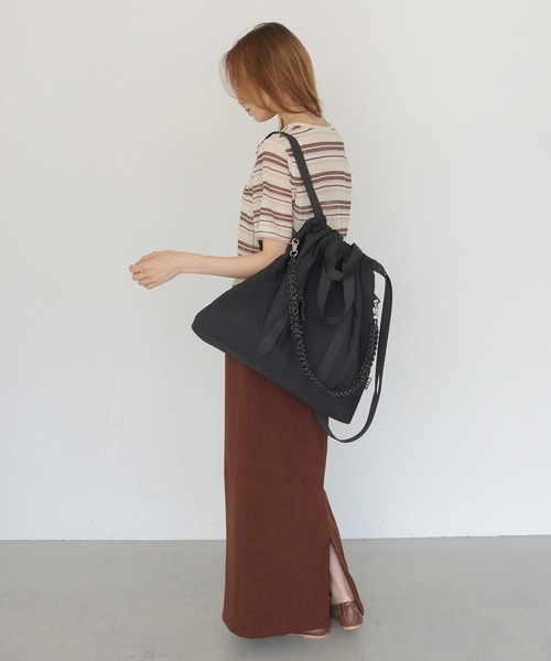 CLEIO(クレイオ)の「【CLEIO】Casselini(キャセリーニ) ナイロン3WAYスクエアトート NYLON 3WAY SQUARE TOTE(トートバッグ・レディース・ブラック/カーキ・FREE)」の5枚目の写真
