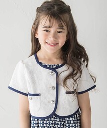 BeBe | ツイードパイピングショートジャケット(ノーカラージャケット)