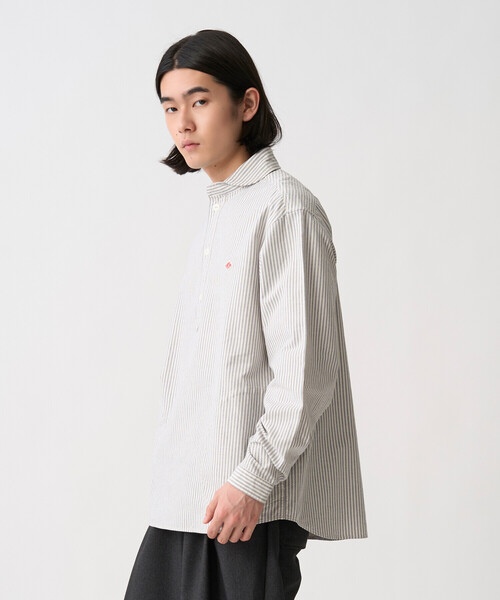 DANTON（ダントン）の「Men's Oxford Round Collar Pullover Shirt Pattern（シャツ/ブラウス・メンズ・ブラック系その他/ブルー系その他5・42/38/40/44）」の3枚目の写真