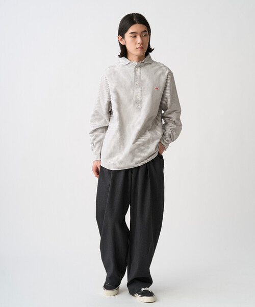 DANTON（ダントン）の「Men's Oxford Round Collar Pullover Shirt Pattern（シャツ/ブラウス・メンズ・ブラック系その他/ブルー系その他5・42/38/40/44）」の5枚目の写真