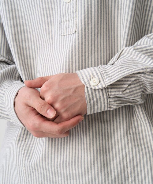 DANTON（ダントン）の「Men's Oxford Round Collar Pullover Shirt Pattern（シャツ/ブラウス・メンズ・ブラック系その他/ブルー系その他5・42/38/40/44）」の6枚目の写真