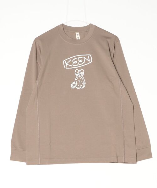 KEEN(キーン)の「Us4 HARVEST LOGO LS TEE / アスフォー ハーベスト ロゴ ロングスリーブ ティー(Tシャツ/カットソー・レディース・ベージュ・L/M/S)」の1枚目の写真