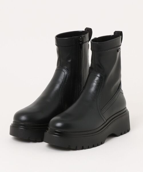Bussola(ブソラ)の「【bussola】晴雨兼用ストレッチショートブーツ(B64100)(ブーツ・レディース・ブラック・36/37/38/39)」の1枚目の写真
