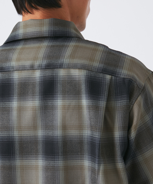 PENDLETON(ペンドルトン)の「PENDLETON(ペンドルトン) 別注 PURE WOOL チェック オープンカラーシャツ(シャツ/ブラウス・メンズ・チャコールグレー/ブラック・MEDIUM/LARGE)」の8枚目の写真