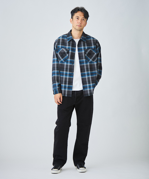PENDLETON(ペンドルトン)の「PENDLETON(ペンドルトン) 別注 PURE WOOL チェック オープンカラーシャツ(シャツ/ブラウス・メンズ・チャコールグレー/ブラック・MEDIUM/LARGE)」の10枚目の写真