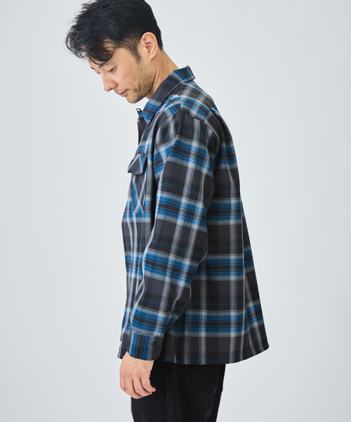 PENDLETON(ペンドルトン)の「PENDLETON(ペンドルトン) 別注 PURE WOOL チェック オープンカラーシャツ(シャツ/ブラウス・メンズ・チャコールグレー/ブラック・MEDIUM/LARGE)」の13枚目の写真