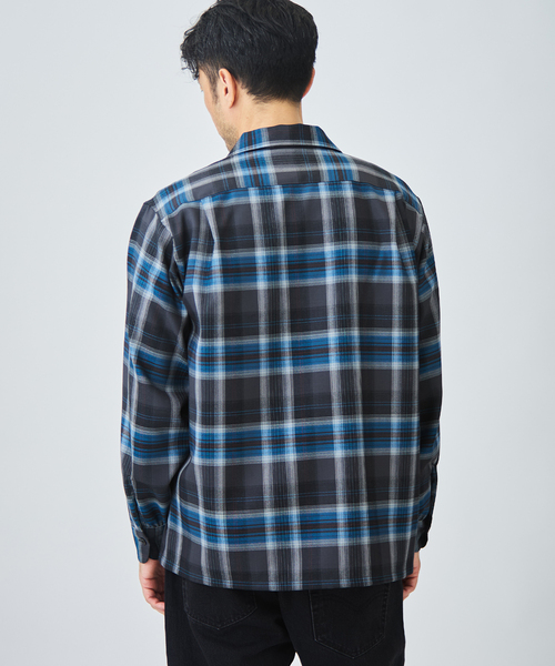 PENDLETON(ペンドルトン)の「PENDLETON(ペンドルトン) 別注 PURE WOOL チェック オープンカラーシャツ(シャツ/ブラウス・メンズ・チャコールグレー/ブラック・MEDIUM/LARGE)」の14枚目の写真