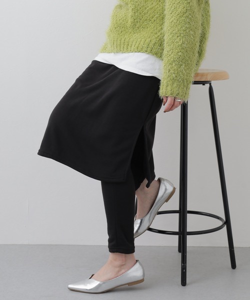 crossi(クロッシー)の「裏起毛レギンス付きスカート(スカート・レディース・ブラック系/グレー・LARGE)」の2枚目の写真