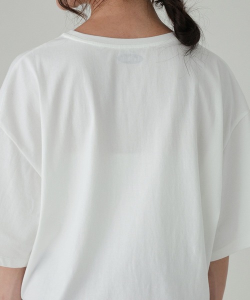 BABYLONE（バビロン）の「【La Hutte】刺繍ショートTシャツ（Tシャツ/カットソー・レディース・ブラウン/ホワイト・フリー）」の20枚目の写真