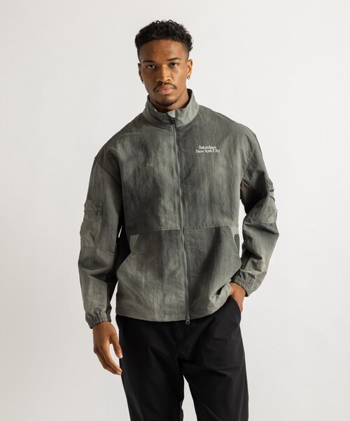 Saturdays Golf(サタデーズゴルフ)の「Marble Dyed Zip Blouson(ブルゾン・メンズ・グレー/ネイビー/ブラウン・S/M/L/XL)」の1枚目の写真