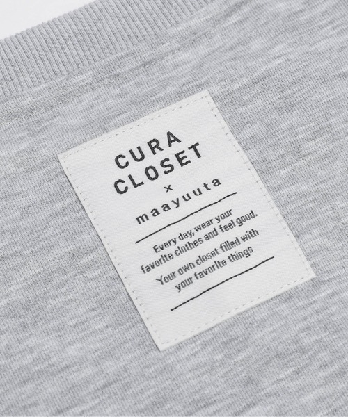 CURA CLOSET（キュラ クローゼット）の「【＠maayuuta コラボ】配色スリーブスウェットライクセットアップ（セットアップ・レディース・チャコールグレー/ブラウン/グレー・フリー）」の4枚目の写真