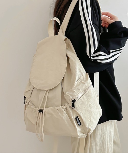 Alum'(アルム)の「ドローストリングバックパック(バックパック/リュック・レディース・ピンク/ブルー/ブラック/ホワイト/ライトグレー・FREE)」の20枚目の写真