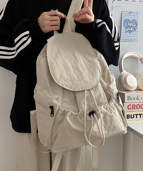 Alum'(アルム)の「ドローストリングバックパック(バックパック/リュック・レディース・ピンク/ブルー/ブラック/ホワイト/ライトグレー・FREE)」の21枚目の写真