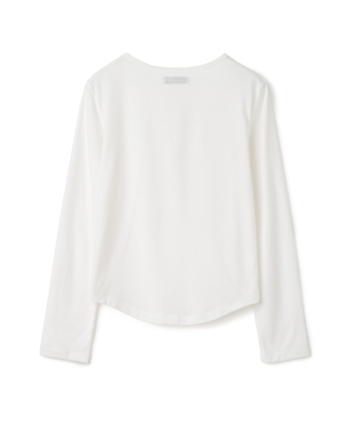 MILLO WOMEN（ミロウーマン）の「テープヘンリーネックTシャツ [アイボリー]（Tシャツ/カットソー・レディース・その他・ONE SIZE）」の4枚目の写真