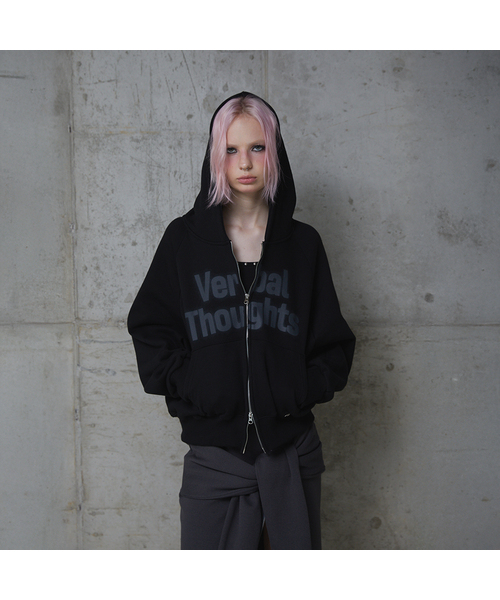 VOONT(ブント)の「Noir Gradient フードジップアップ (ブラック)(パーカー・レディース・ブラック・OS)」の1枚目の写真