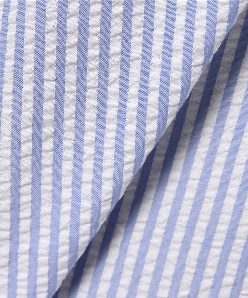 coca（coca）（コカ）の「バルーンスリーブストライプブラウス（シャツ/ブラウス・レディース・ブルー・ONE SIZE）」の7枚目の写真